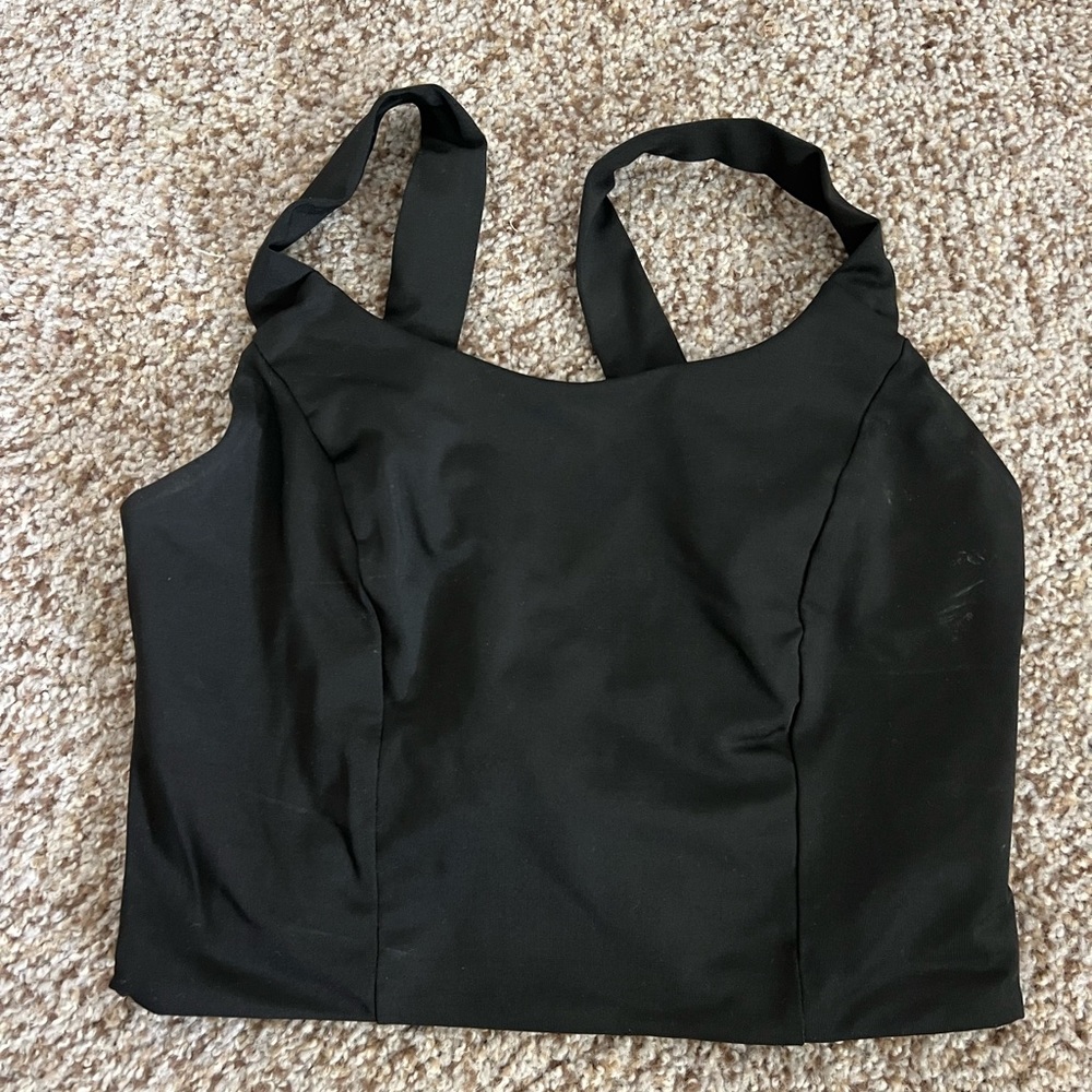 Black athletic top, size S